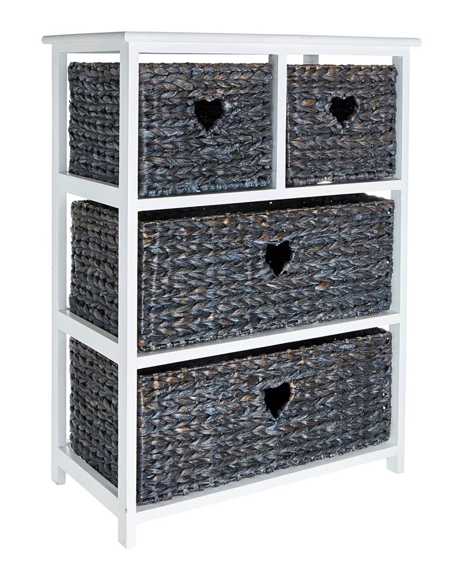 dHyacinth Hearts 2+2 Drawer Unit. - SR3. Declutter your home with our stylish hyacinth storage