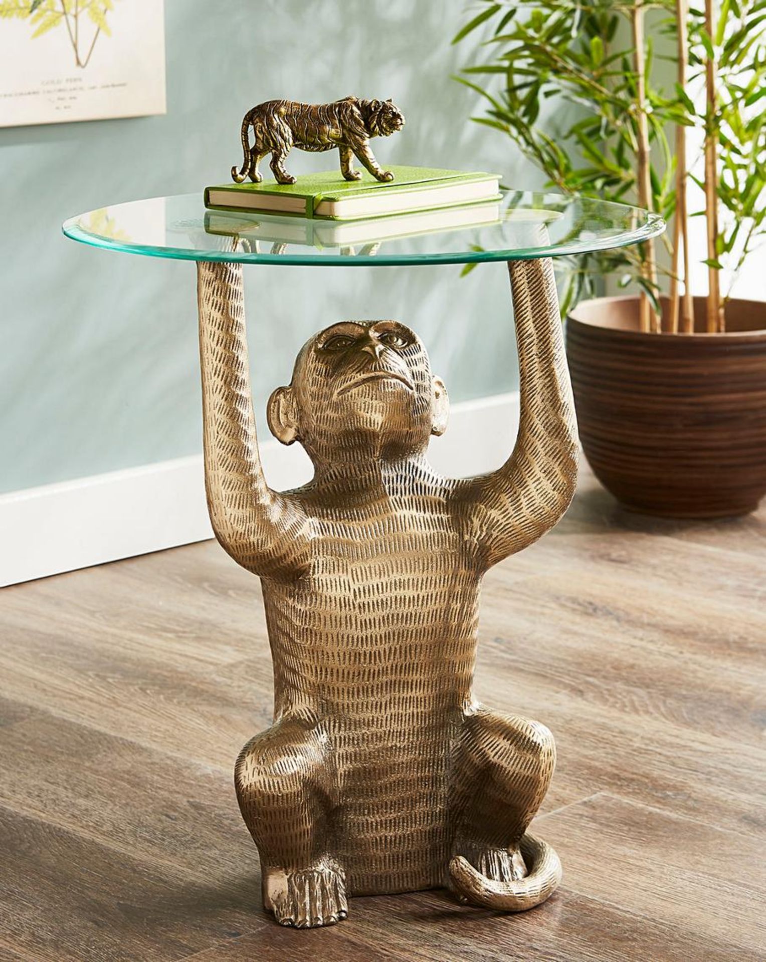 Monkey Side Table. RRP £149.99. - SR3.Add a safari chic vibe to your space with the quirky monkey