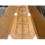 PALLET TO CONTAIN 2 X BRAND NEW VICAIMA OAK WOODEN FIRE DOORS 78 X 24 X 1.5 INCHES