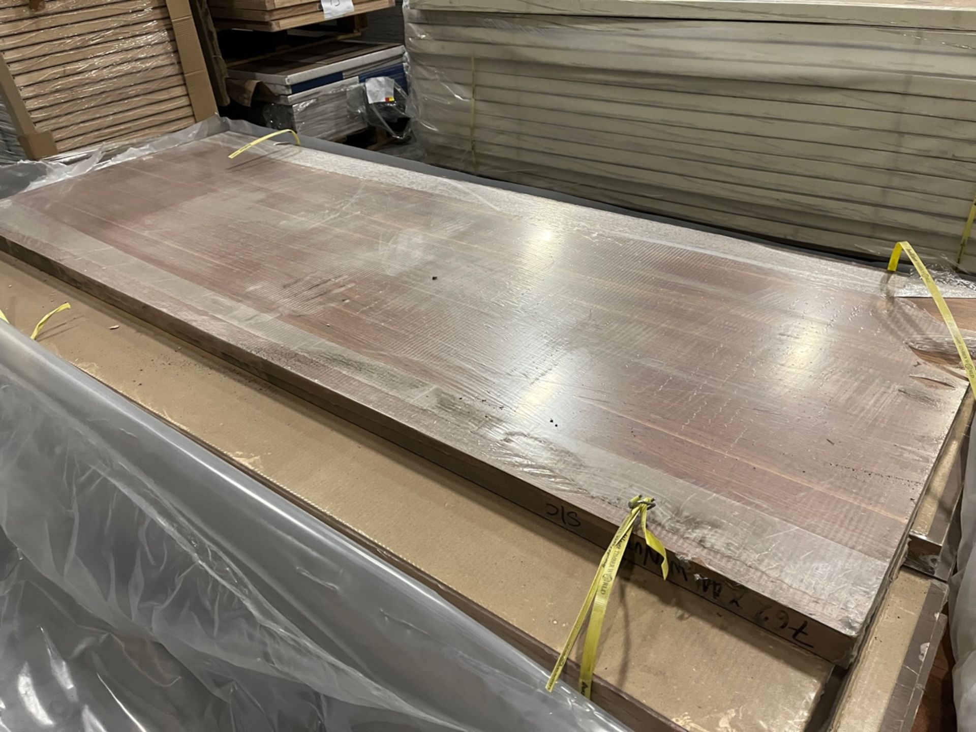 PALLET TO CONTAIN 2 X BRAND NEW VICAIMA WALNUT WOODEN FIRE DOORS 78 X 30 X 1.8 INCHES - Image 2 of 2