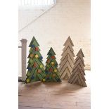 Two Wooden Christmas Trees GB837201 RRP £ 12