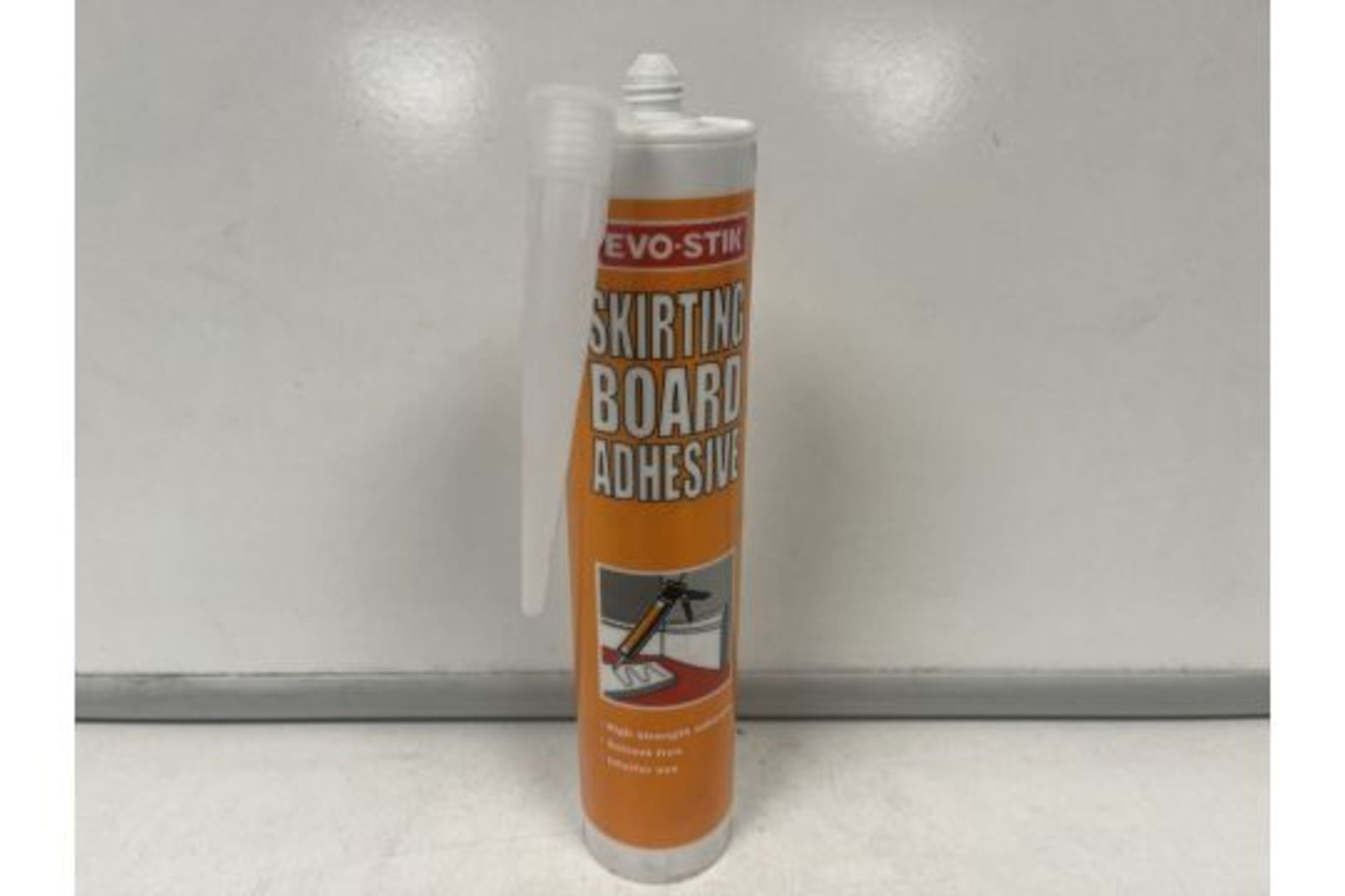 90 X BRAND NEW EVO STIK 310ML SKIRTING BOARD ADHESIVE EXP DATES BETWEEN SEP 2023 AND DEC 2023