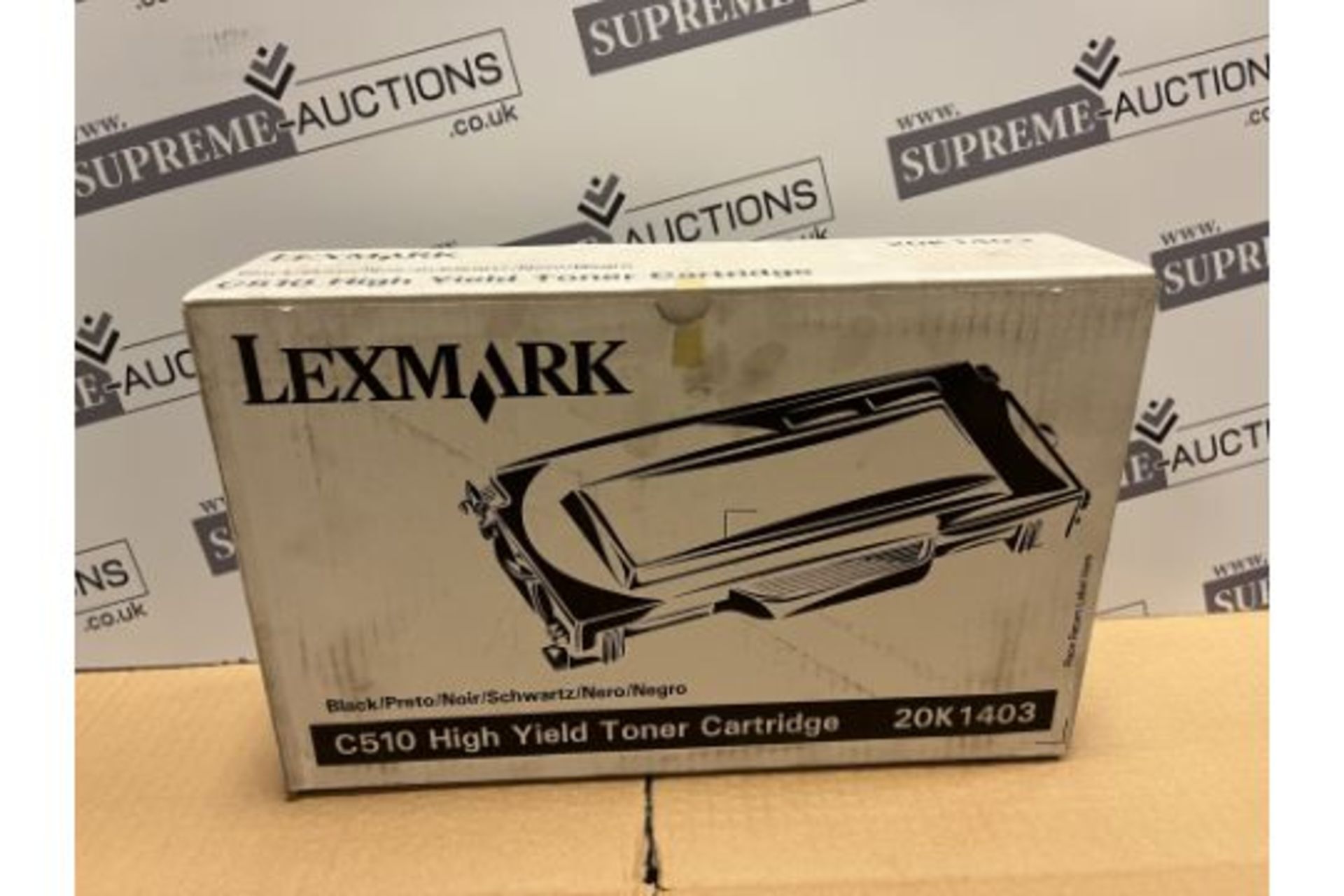 4 X BRAND NEW LEXMARK 20K1403 HIGH YIELD BLACK TONER RRP £210 EACH EBR