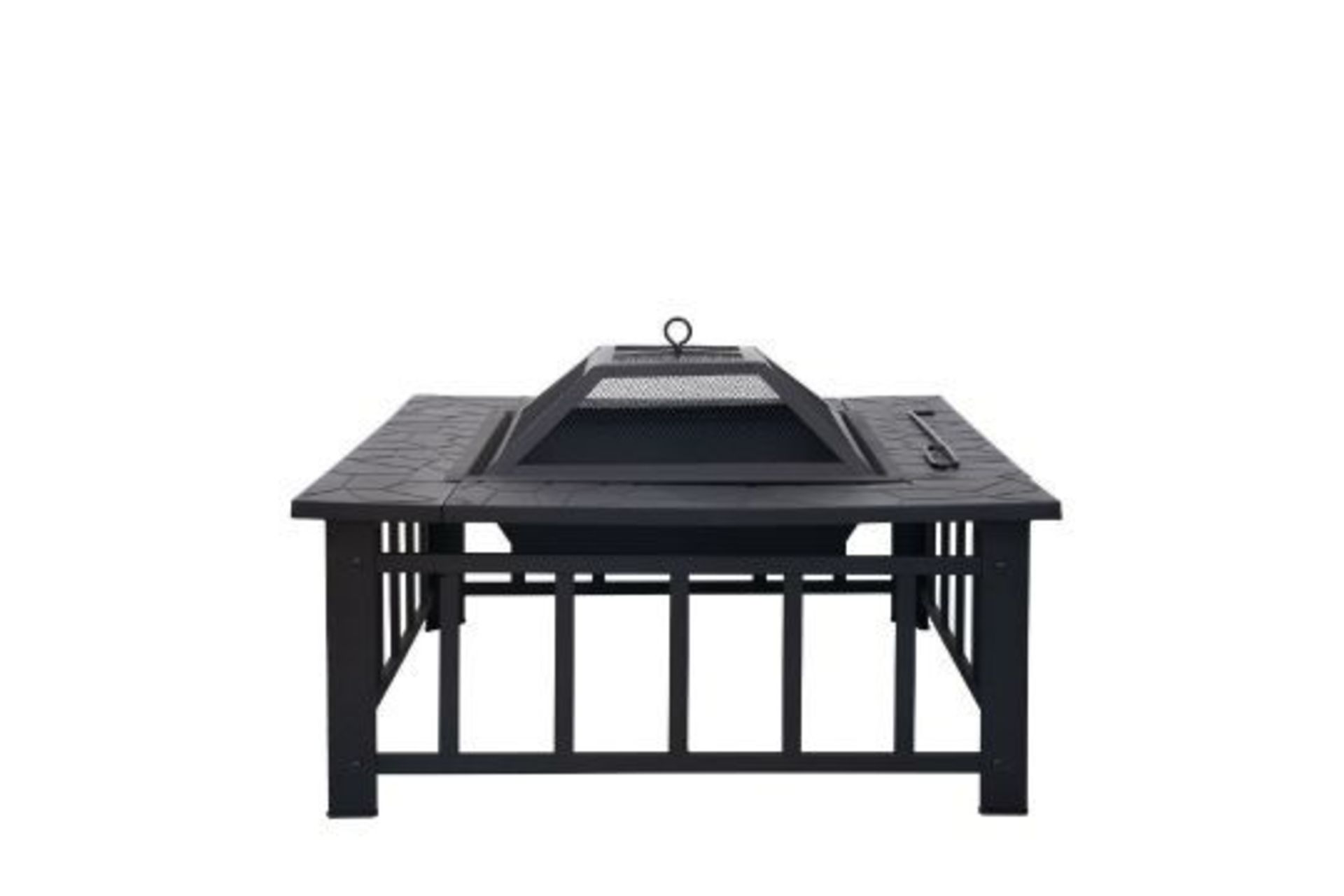 New Boxed Outdoor 3 in 1 BBQ, Large Firepit, Ice Bucket & Garden Square Table. RRP £249.99. Planning - Image 2 of 3