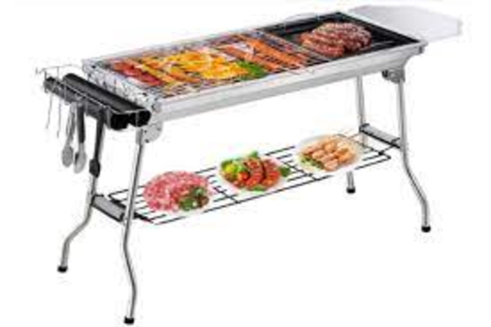 BRAND NEW LARGE BBQ GRILL WITH UNDER STORAGE SHELF RRP £220