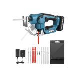 New Boxed WESCO 18v Electric Saw, 2500SPM Jigsaw Tool, Electric saws to Cut Wood, Cordless Jigsaw