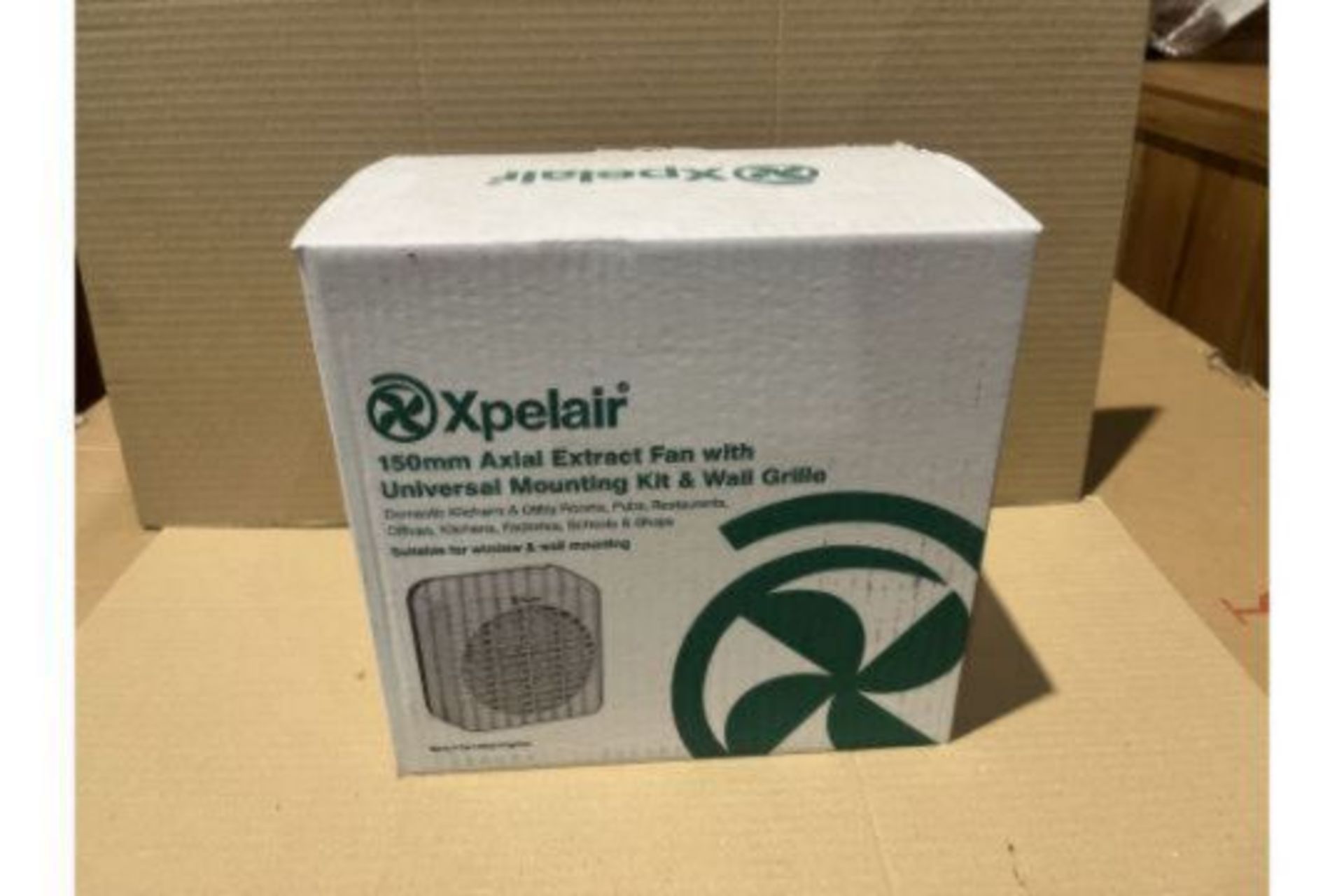 2 X BRAND NEW XPELAIR 150MM AXIAL EXTRACT FAN WITH UNIVERSAL MOUNTING KIT AND WALL GRILL R11-1