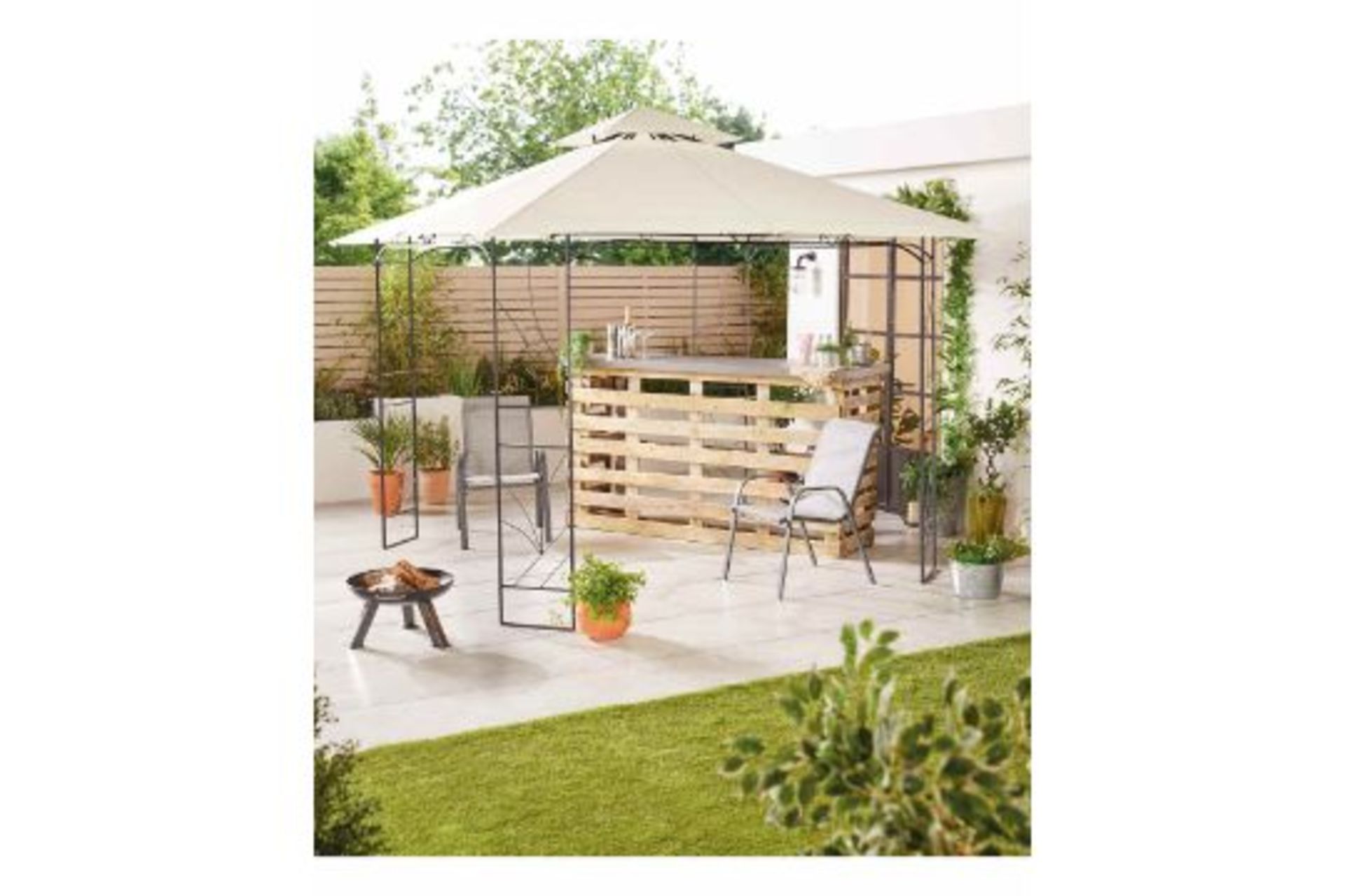 Decorative Gazebo. - H/ST Never get caught out during the rain or sunshine with this Gardenline - Image 2 of 2