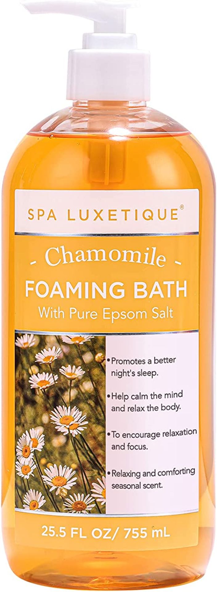 30 X NEW SEALED 755ml Chamomile Bubble Bath,Spa Luxetique Shower Gel Foaming Bath with Pure Epsom