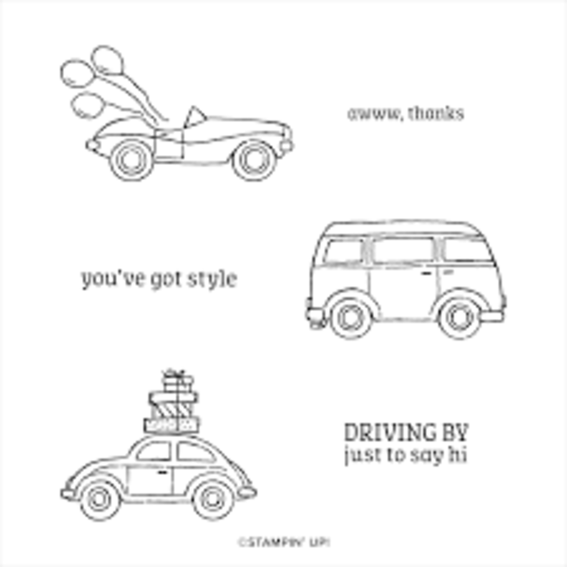 42 X BRAND NEW STAMPIN UP DRIVING BY CLING STAMP SETS RRP £20 EACH R19.3