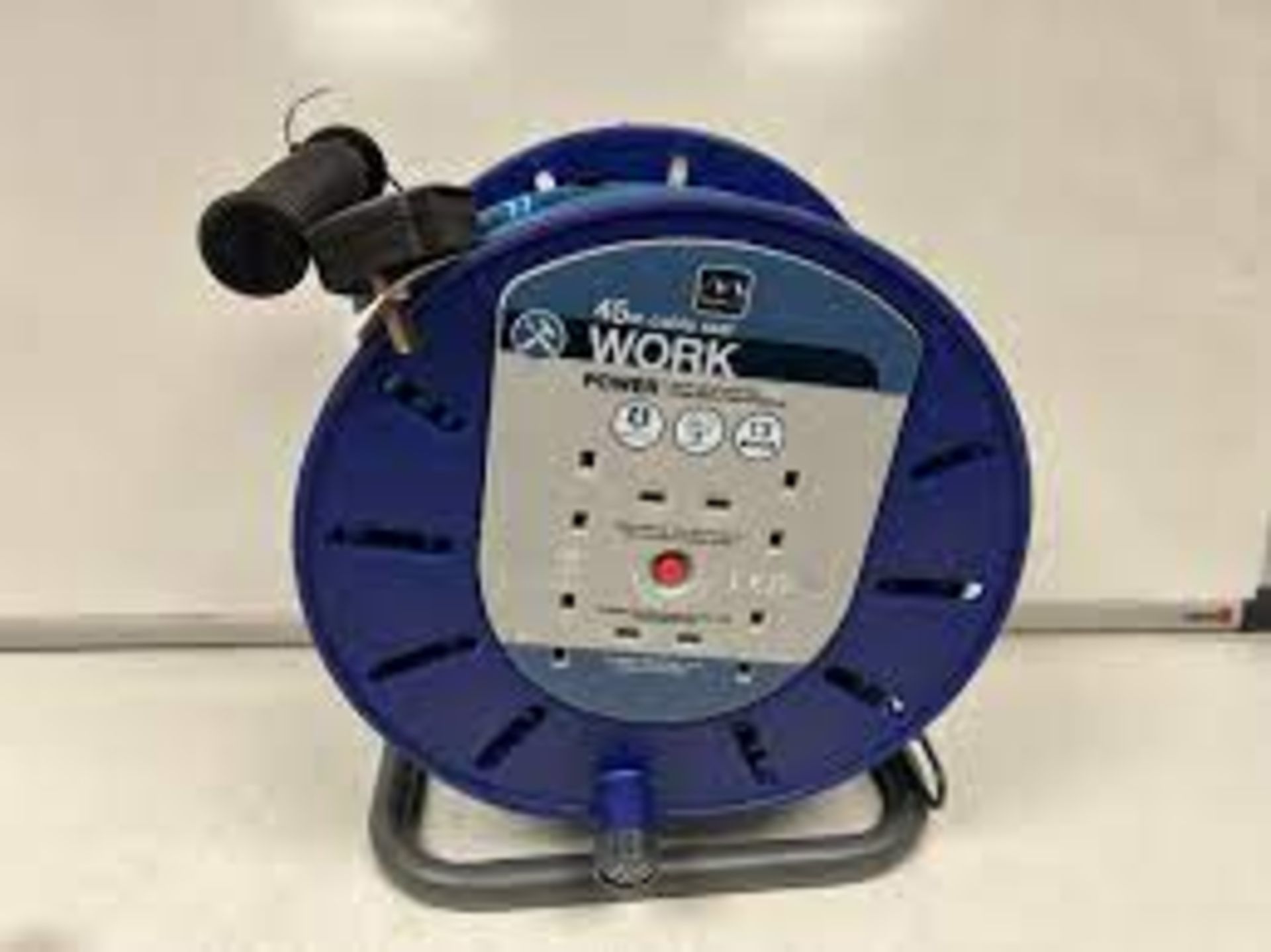 2 X NEW BOXED MASTERPLUG 45M CABLE REEL. WORK POWER. 4 SOCKET. 45M CABLE. 13 AMPS WITH THERMAL CUT - Image 2 of 2