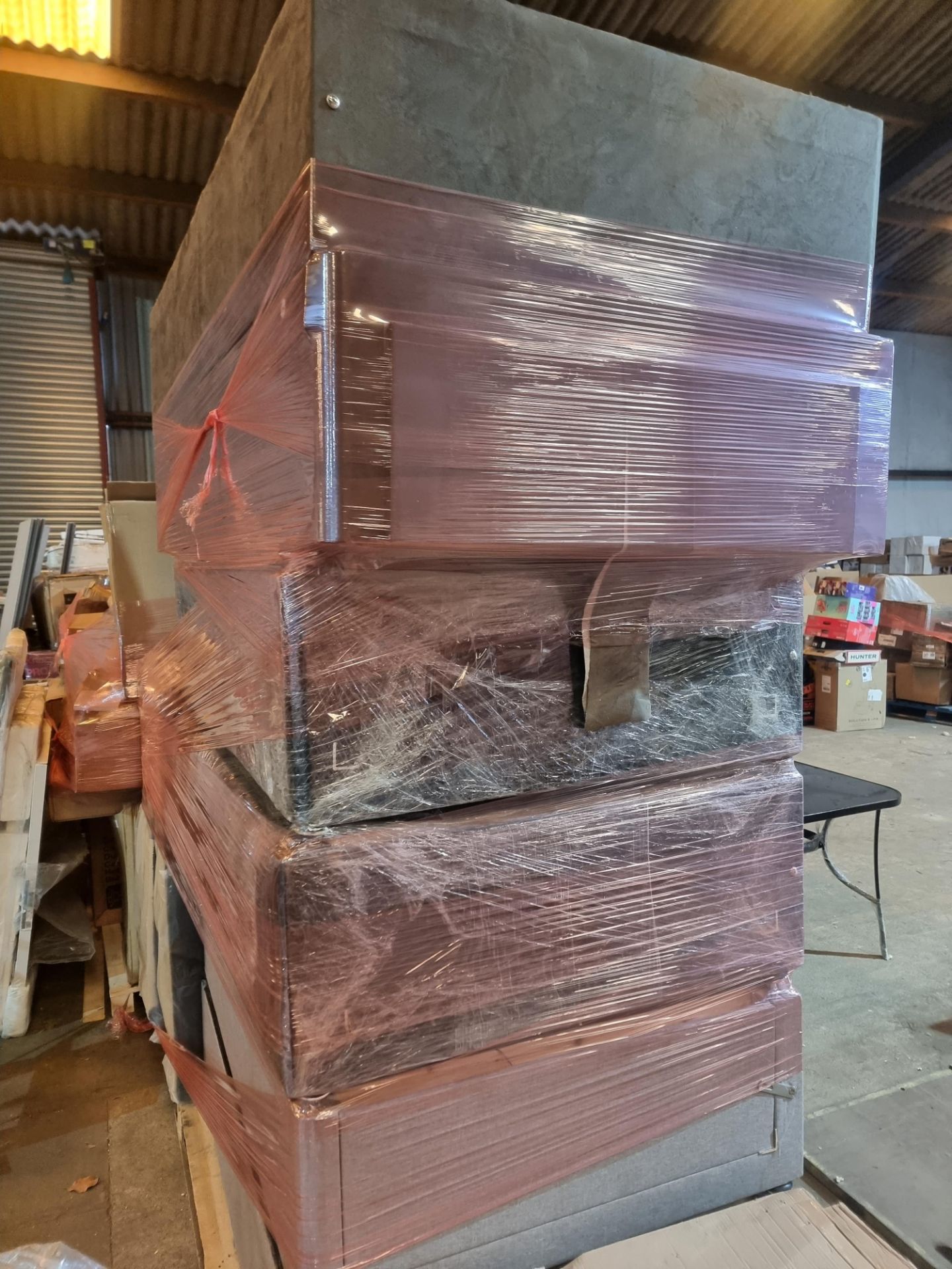 pallet containing divan bases