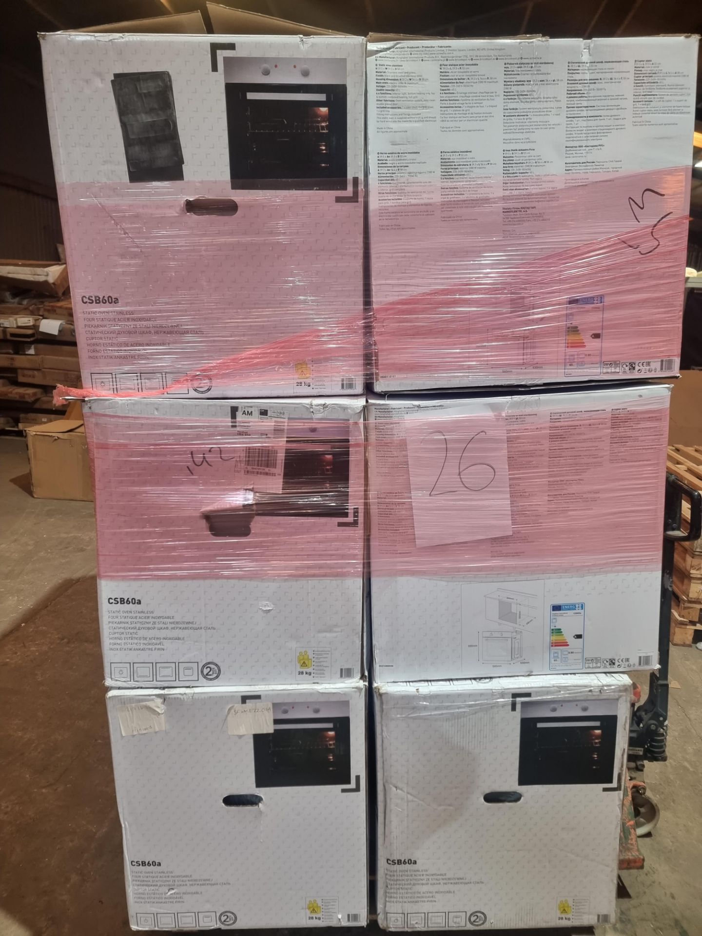 pallet to contain boxed ovens, including new ovens - Image 2 of 2