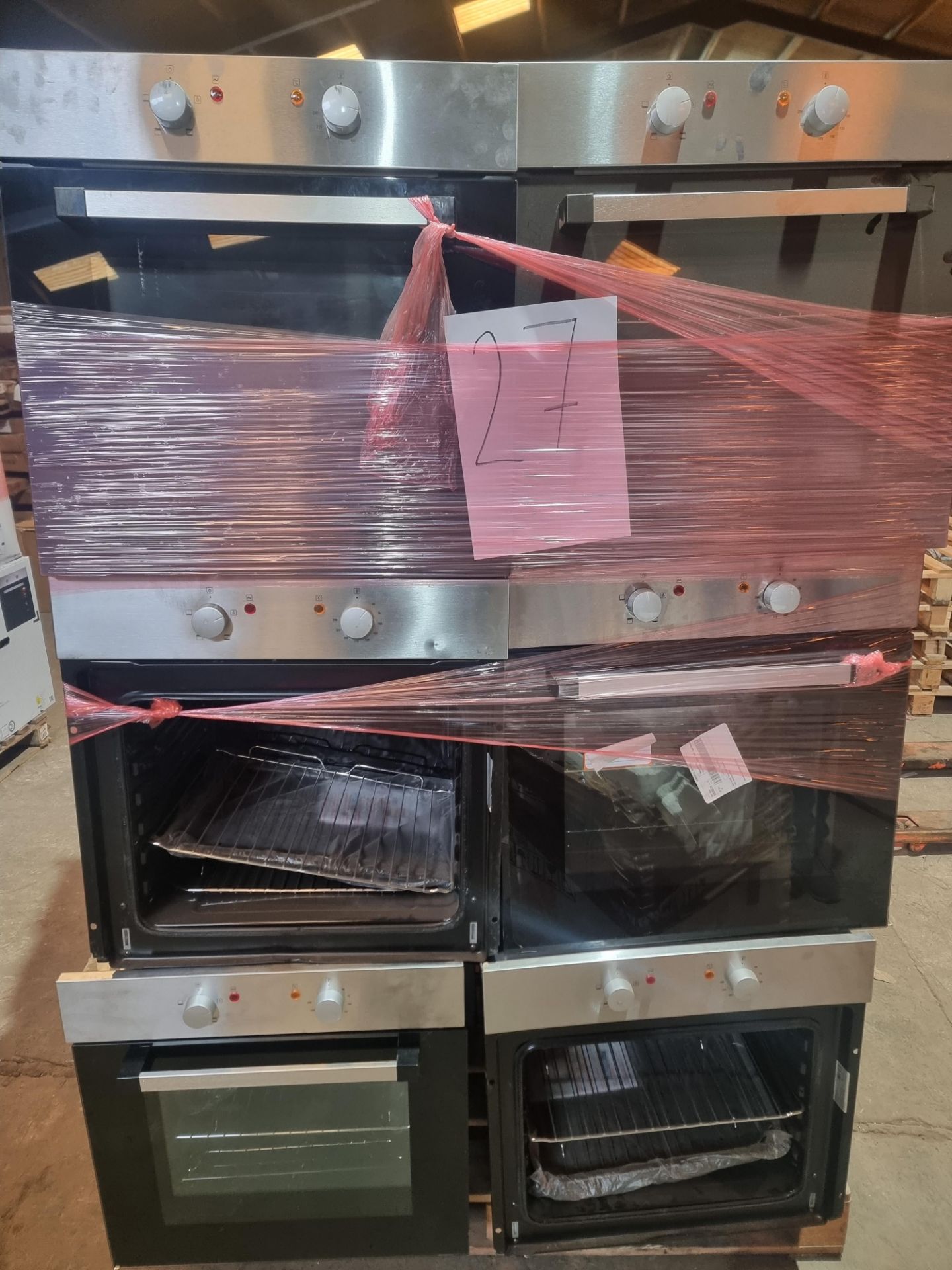 pallet to contain boxed ovens, including new ovens