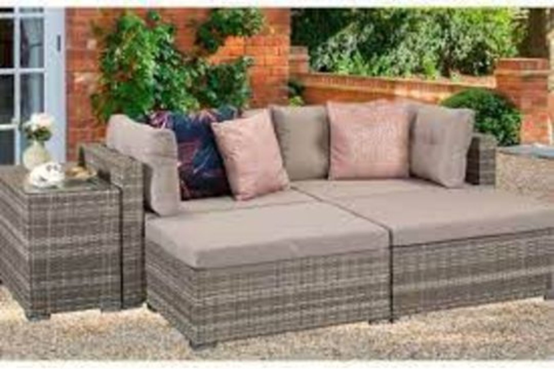 New & Boxed Luxury Signature Weave Garden UV Treated Rattan Harper Grey Stackable Multifunctional - Image 2 of 2