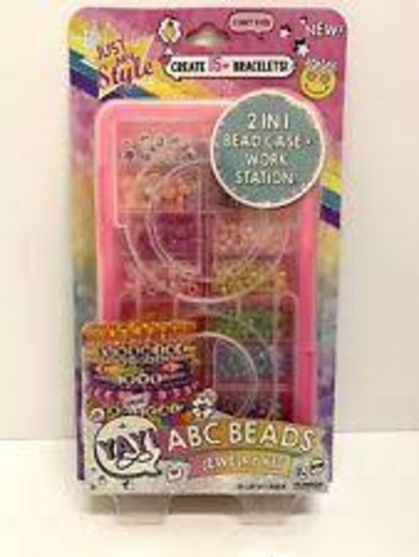36 X NEW PACKAGED JUST MY STYLE 2 IN 1 BEAD CASE WORK STATION. ABC BEADS JEWELRY KIT. (ROW15RACK)
