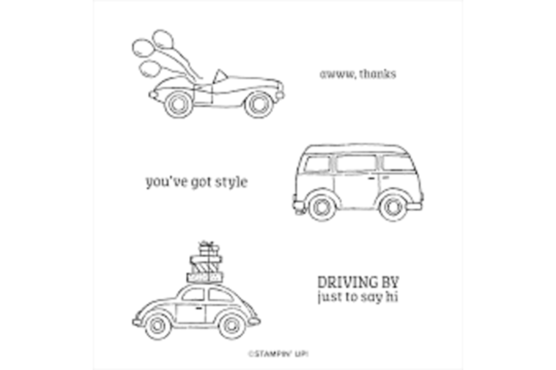 42 X BRAND NEW STAMPIN UP DRIVING BY CLING STAMP SETS RRP £20 EACH R19.3