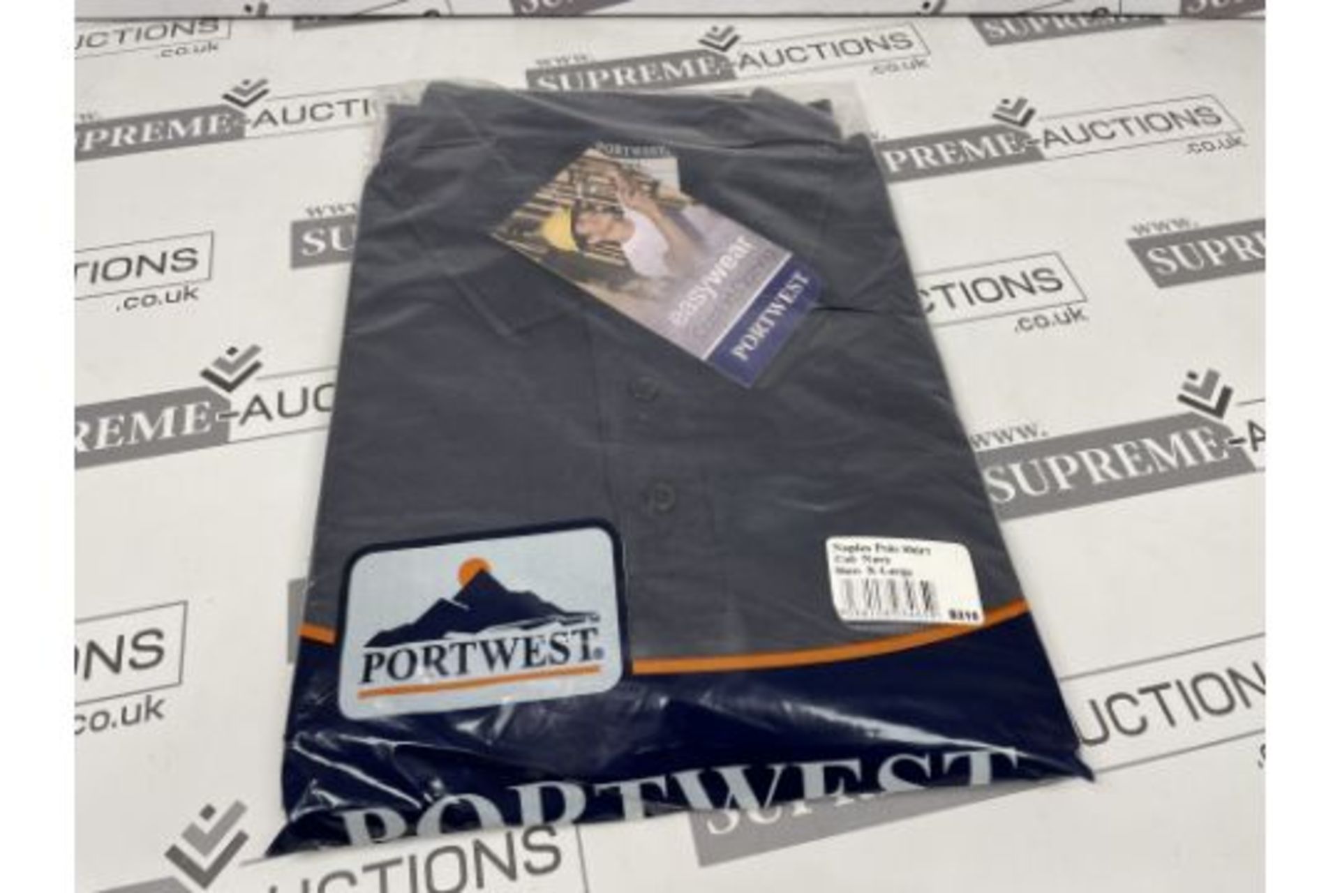 24 X BRAND NEW PORTWEST NAVY POLO TOPS SIZE XL R19-3