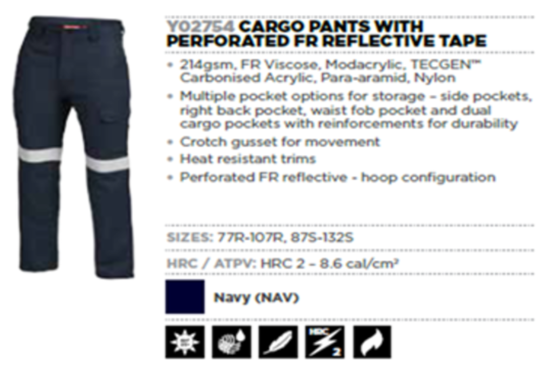 10 X BRAND NEW HARD YAKKA TECGEN PROFESSIONAL WORK TROUSERS Y02754 SIZE 40 INCH RRP £139 EACH R17-1