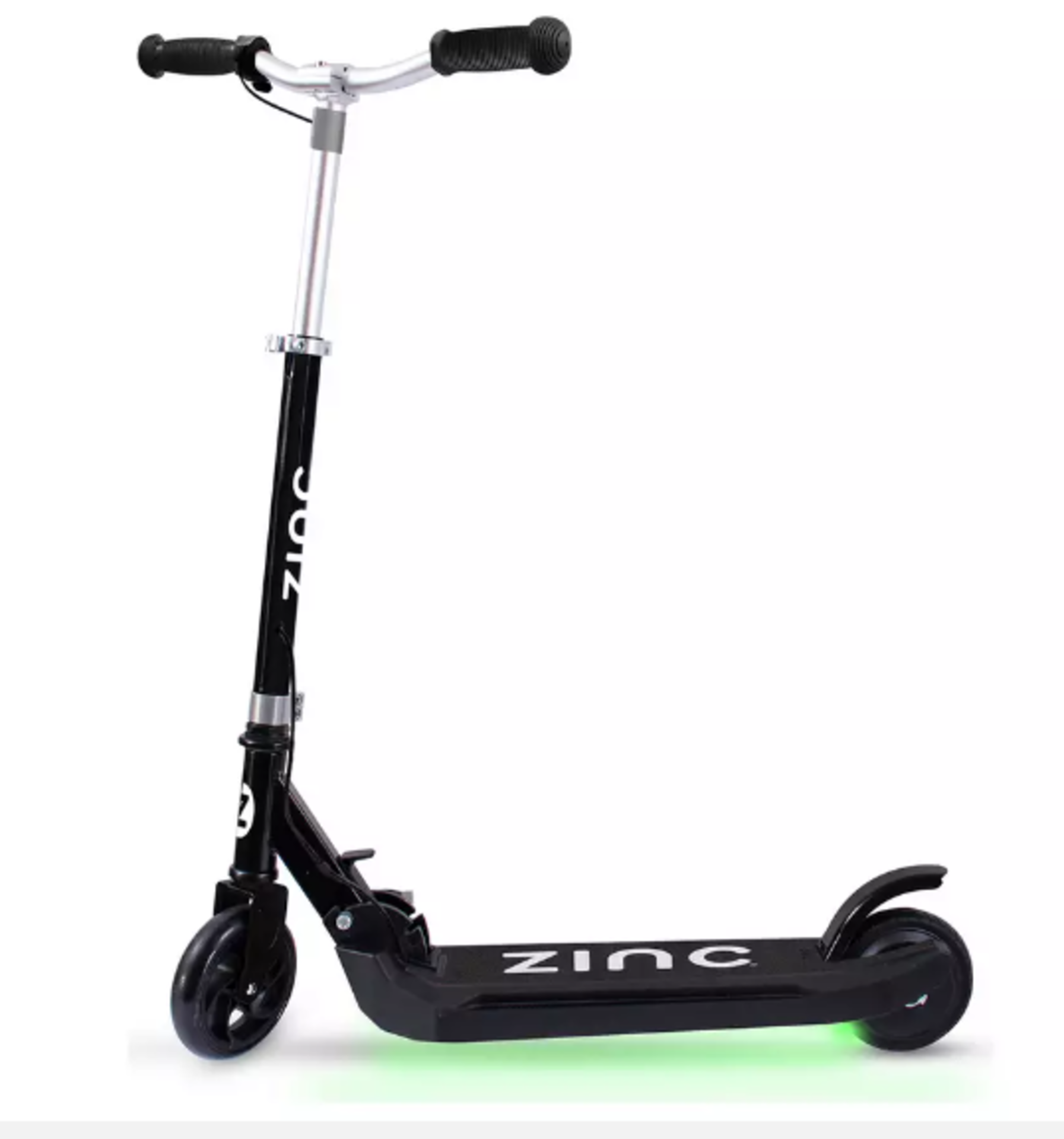 (ex7) Zinc Folding Light Up Electric E5 Scooter. RRP £195.00. There is tons of fun to be had with