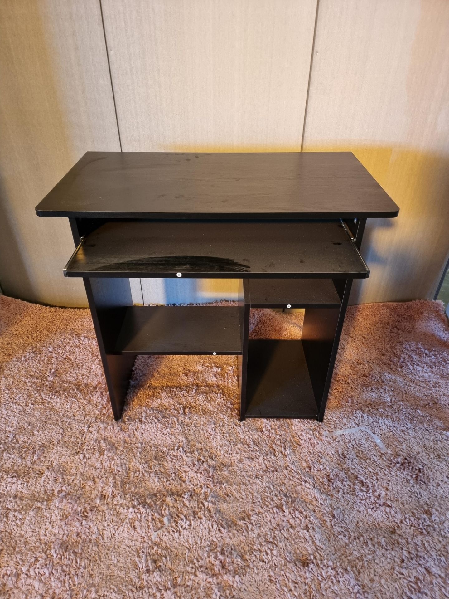 Black PC desk unit 80cm x 45cm RRP £ 80