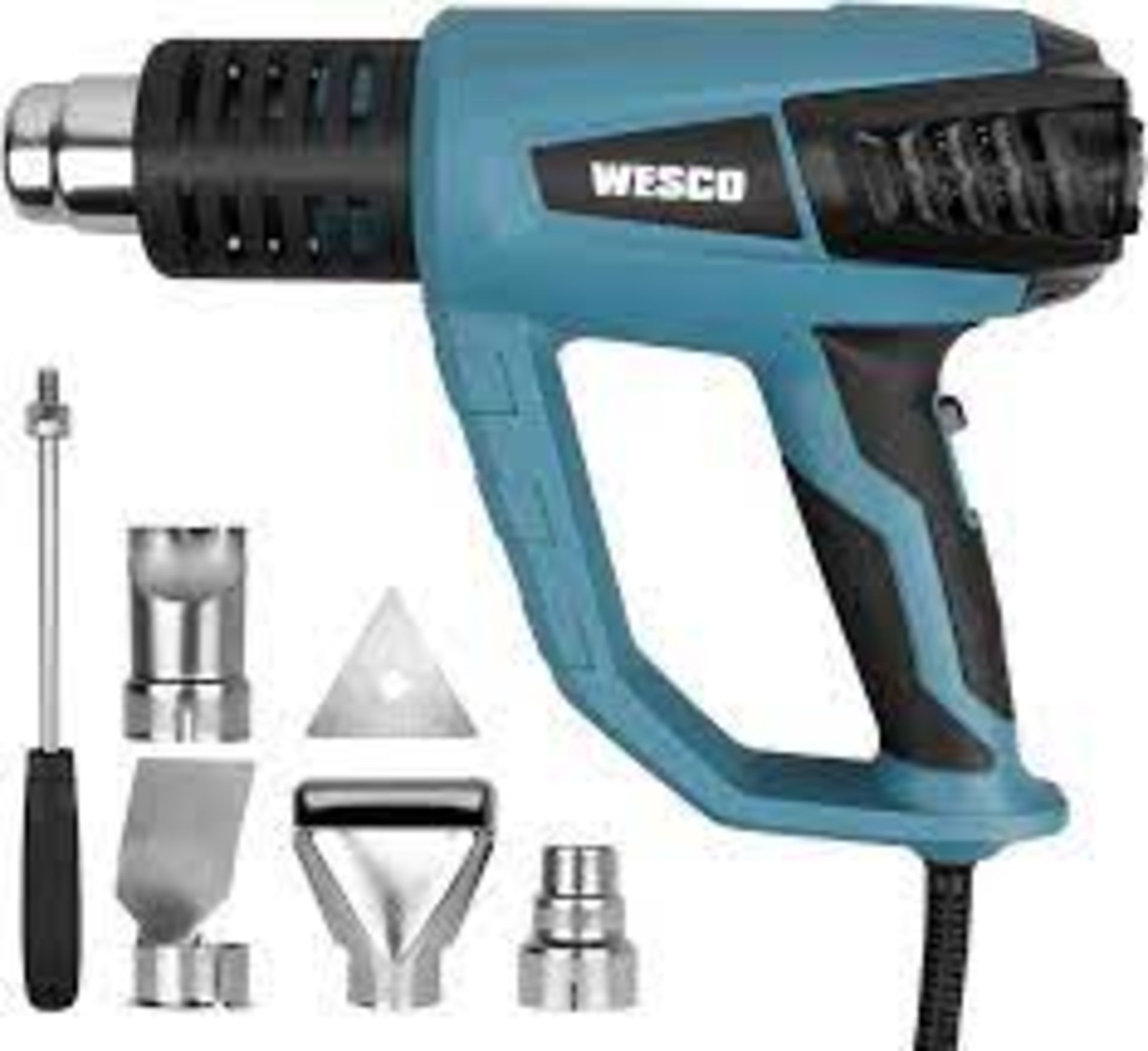 Heat Gun, WESCO 2000W Electric Hot Air Gun Kit, Three Temperature Mode (50?-400?-600?), WS6430