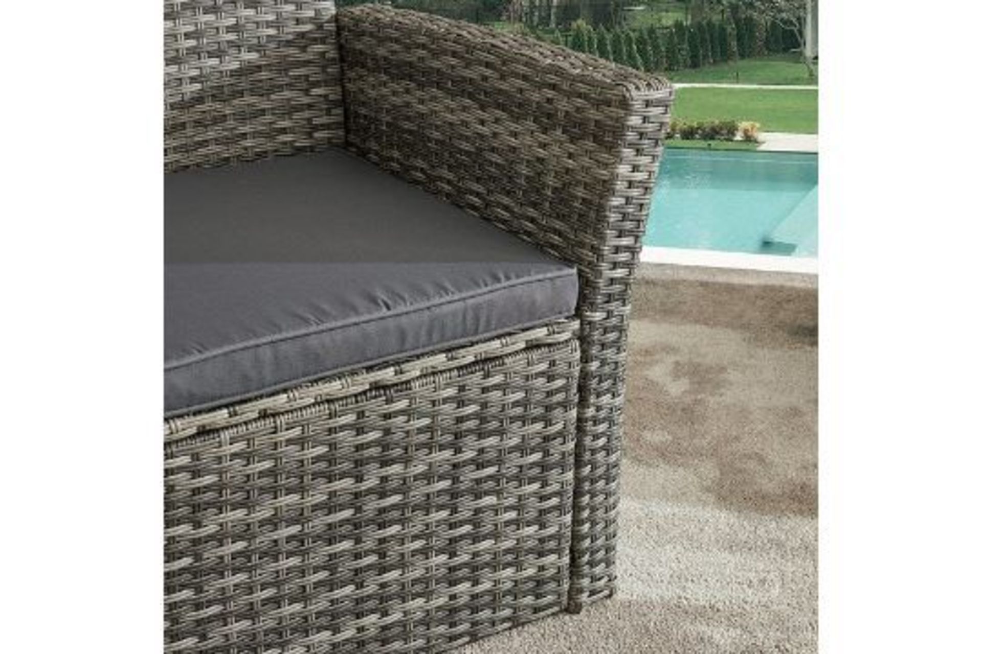 New Boxed Corfo 4 Seater Garden Furniture Set in Grey. The 4-piece garden furniture set includes a - Image 3 of 6