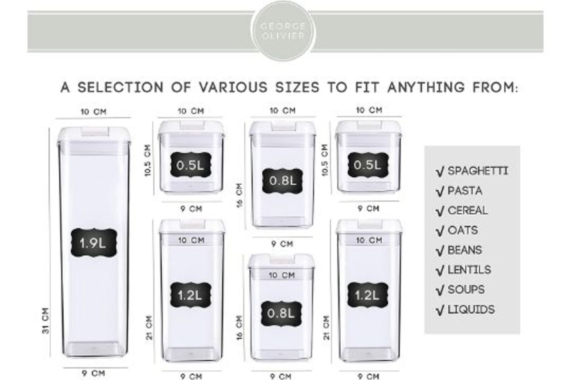 Pallet To Contain 60 x New Boxed George Olivier Sets of 7 Food Storage Containers |Kitchen Storage - Image 2 of 4