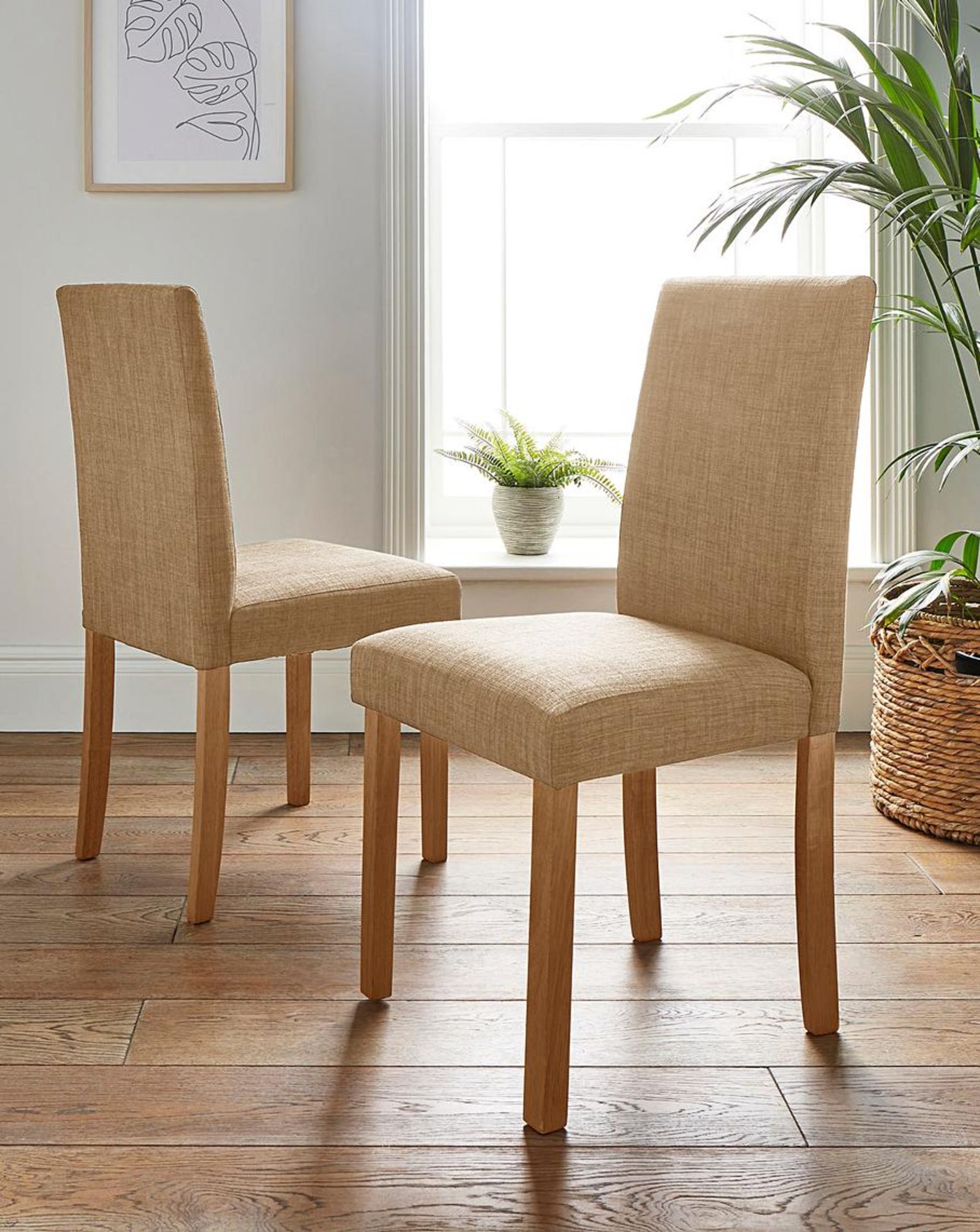 Pair of Ava Fabric Dining Chairs. RRP £199.00. - SR5. The Ava Fabric Dining Chairs are classic