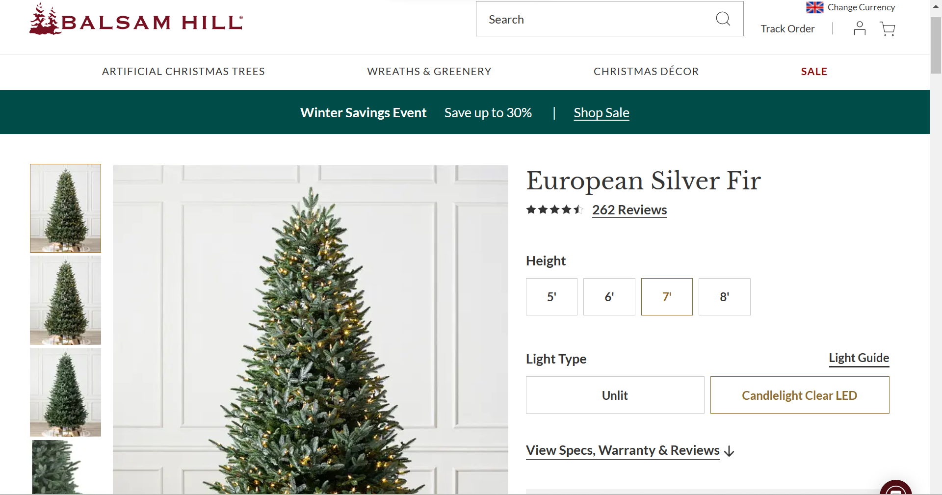 BH (The worlds leading Christmas Trees) European Silver Fir 6ft with LED Clear Lights RRP £779.00. - - Image 2 of 2