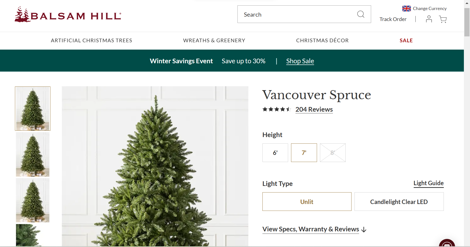 BH (The worlds leading Christmas Trees) Vancouver Spruce 7ft Unlit Tree. RRP £549.00. - BI. Our - Image 2 of 2