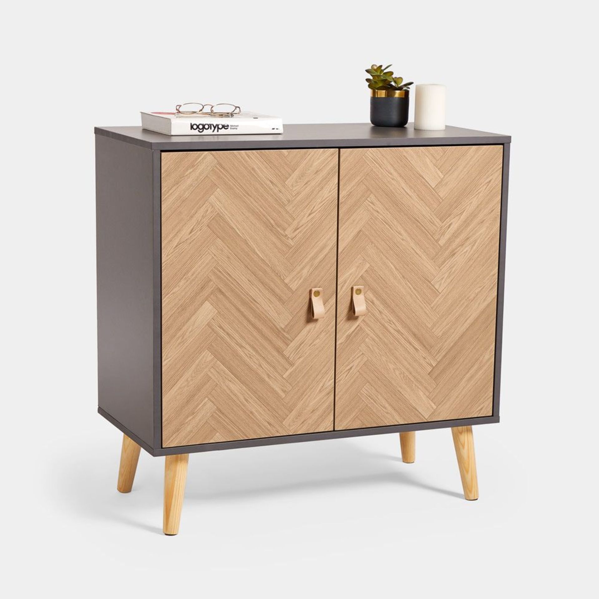 Herringbone Cabinet. - BI. Subtly level up your living room décor with our contemporary