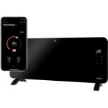 Princess Glass Smart Panel Heater, 2000W, Black, Smart Control and Free App, Works with Alexa. - BW.