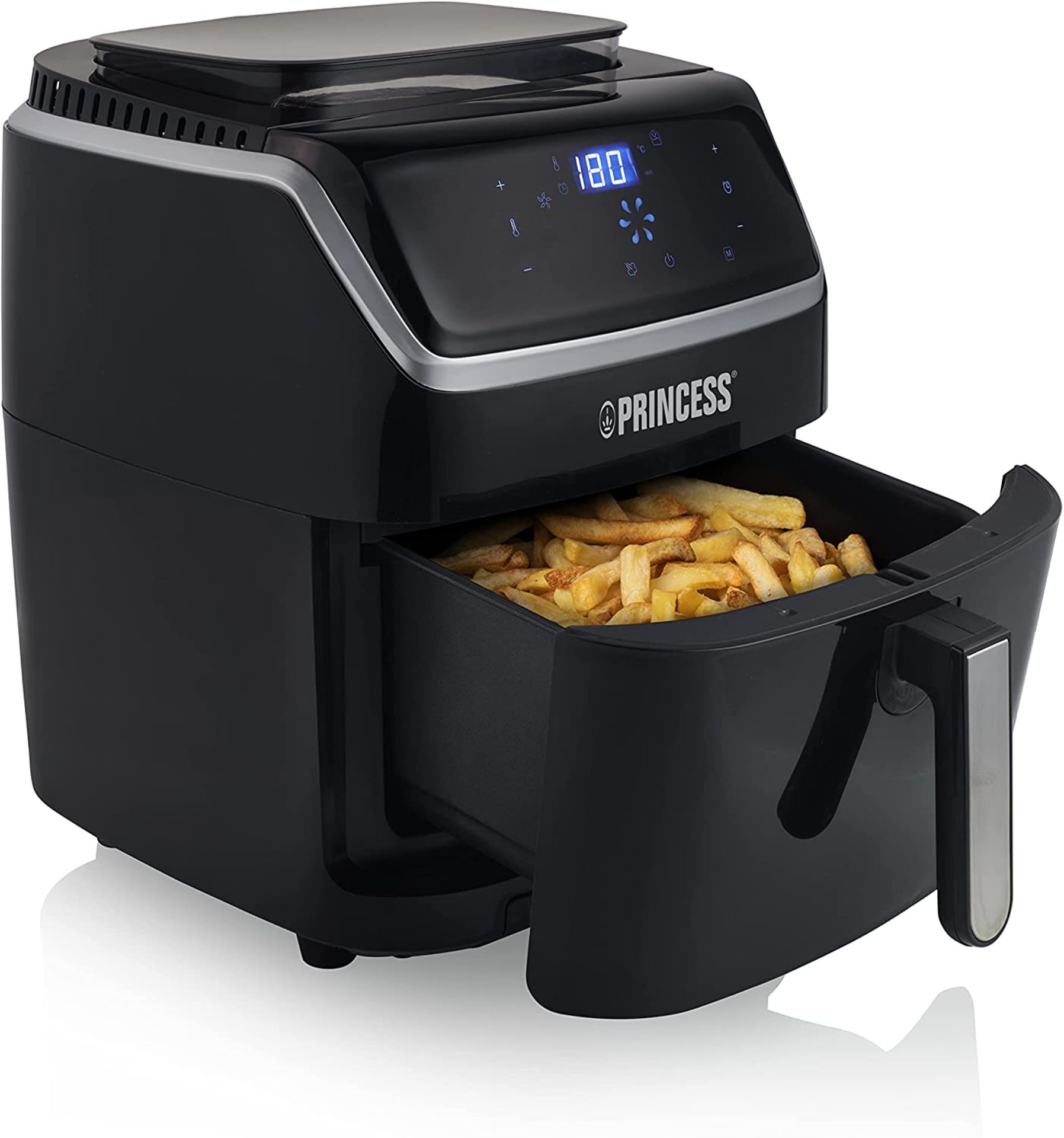 Princess Steam Air Fryer, Digital, 6.5 L, 8 Preset, Settings, 1700 W. PCK. 2 in 1 Steam Oven and Air