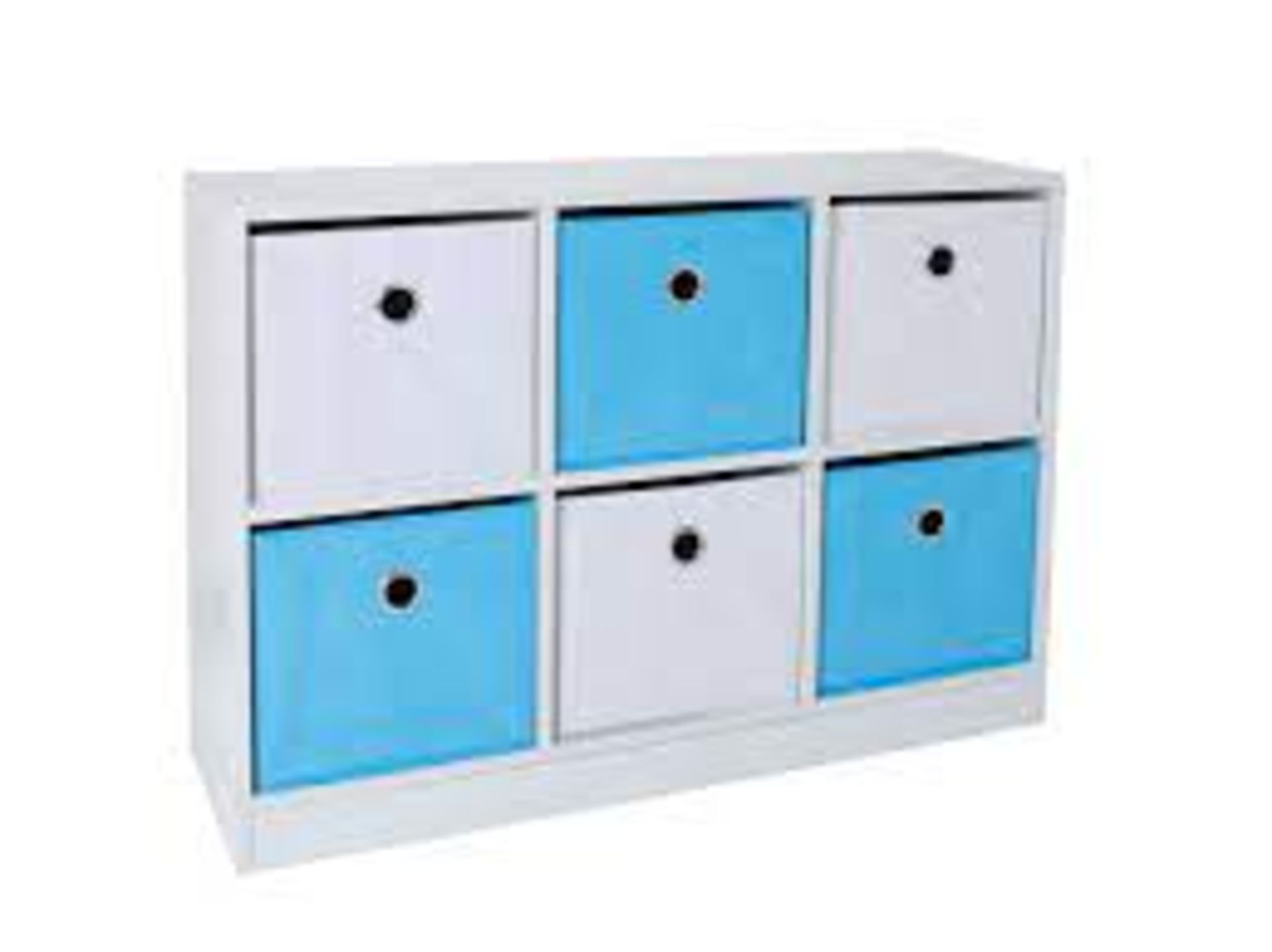 Jive 6 Cube Storage Drawers - Blue/White. - SR3. Update your storage solutions with cube storage