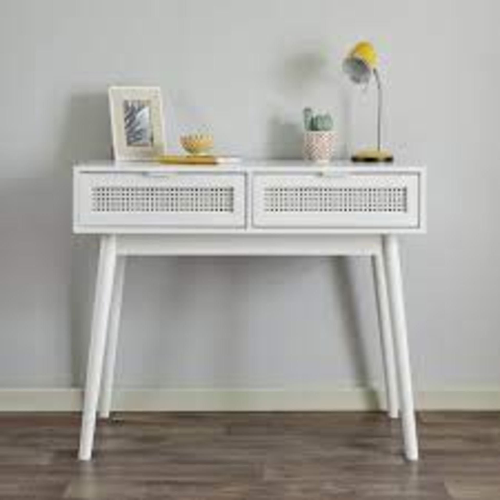 Retford White Console Desk. - SR3. Create an instant summery feel inside your home with the