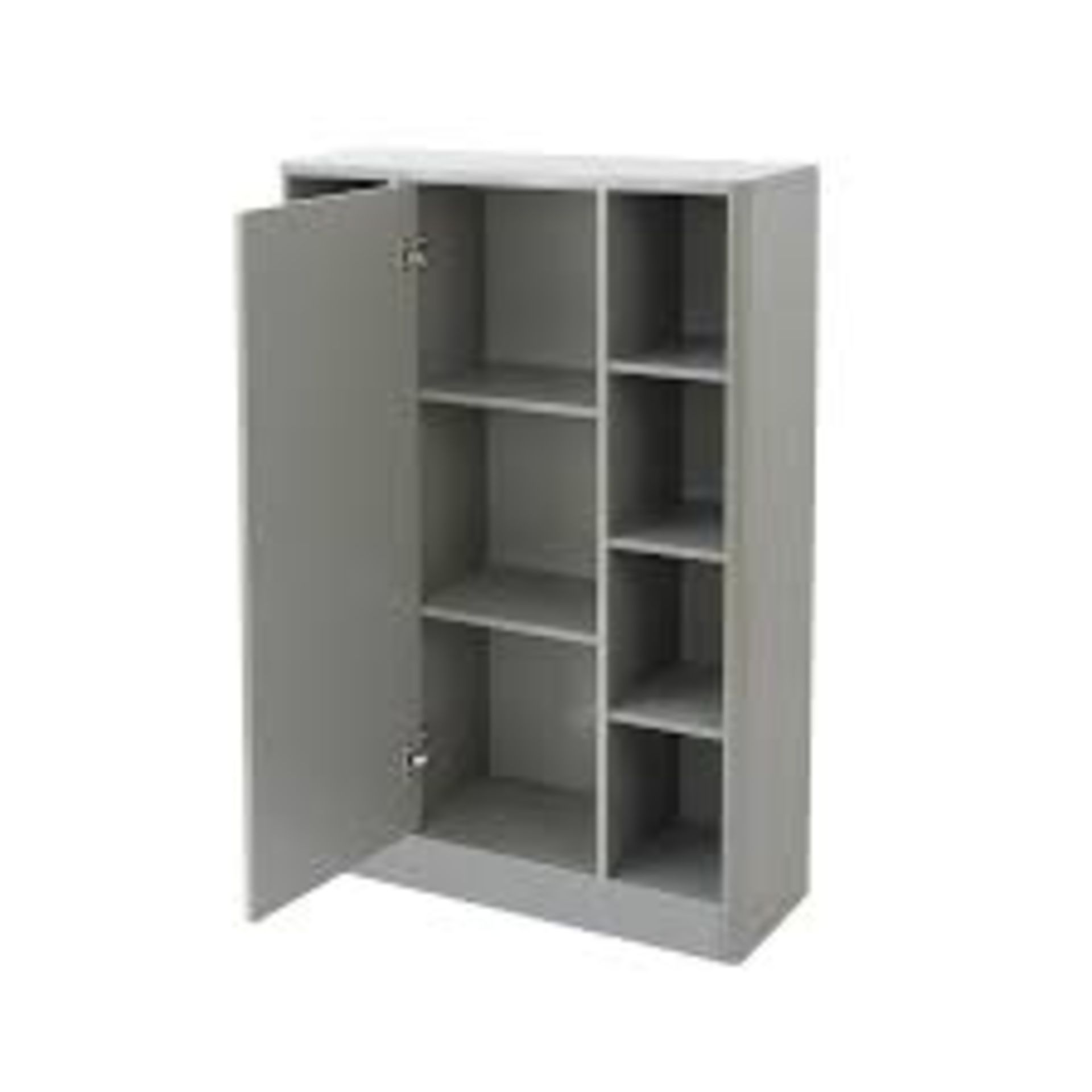 Middy Sleek Grey Bathroom Storage Console Cupboard Cabinet. - SR3. The Glossy Bathroom Console - Image 2 of 2