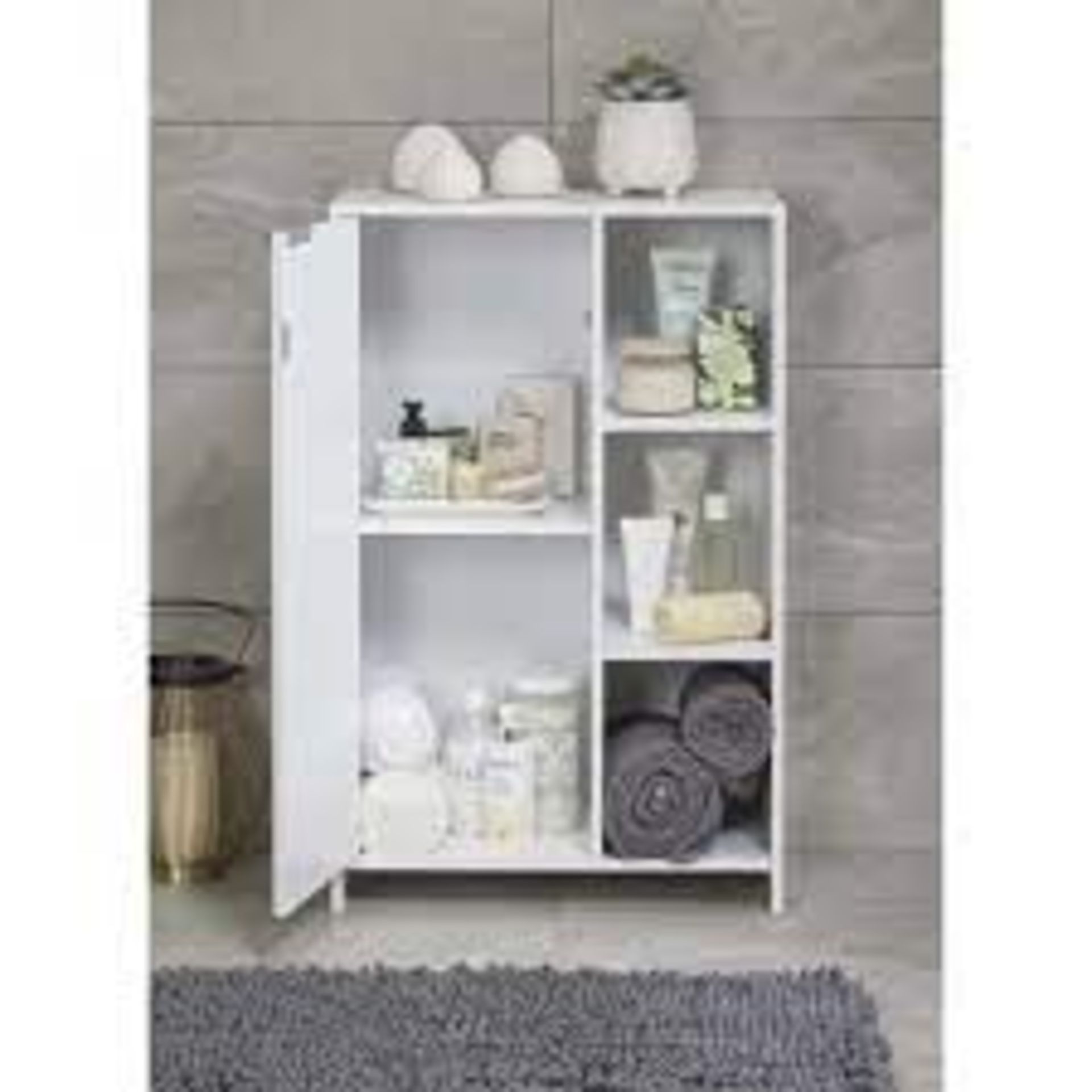 Lambeth White Bathroom Console Storage Table - SR3 - Image 2 of 2