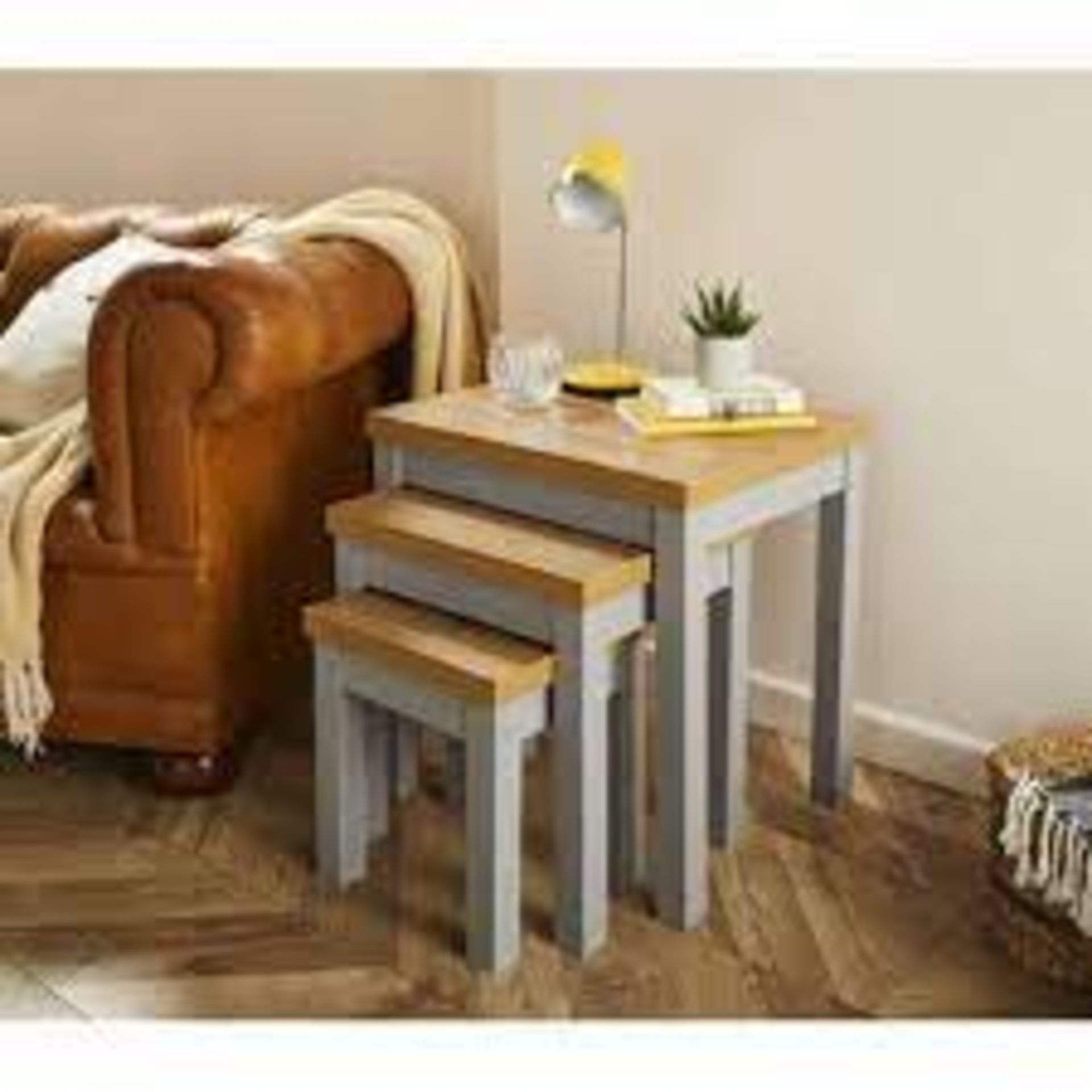 Lilsbury Grey Nest of Tables. - SR3. Update your living spaces by adding storage with the Lilsbury - Image 2 of 2