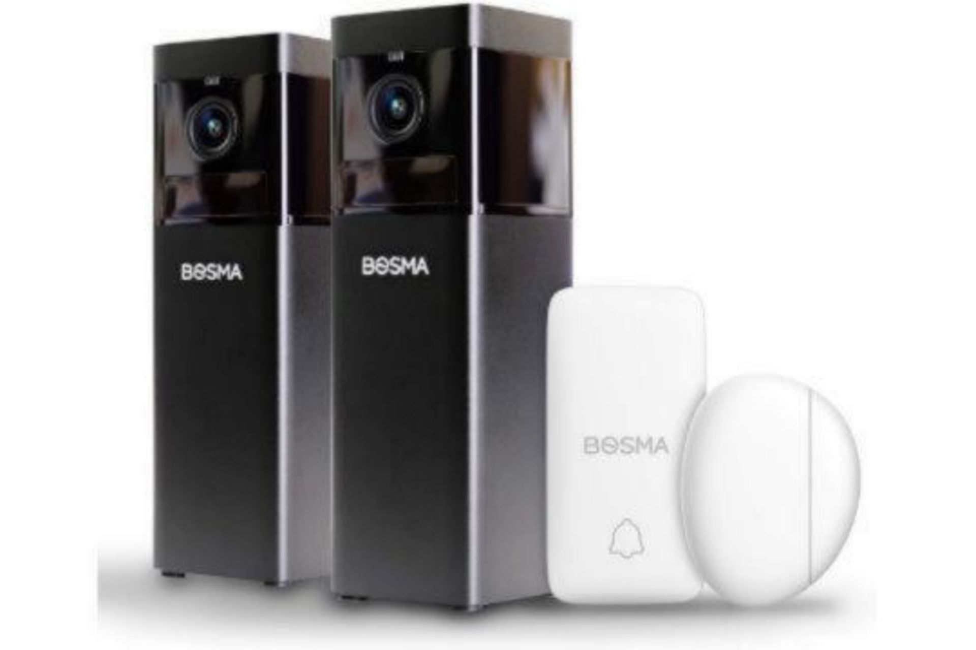 BRAND NEW BOSMA INDOOR SECURITY CAMERA WITH DOOR/WINDOW SENSORS (PACKS OF 2) COLOUR NIGHT VISION,