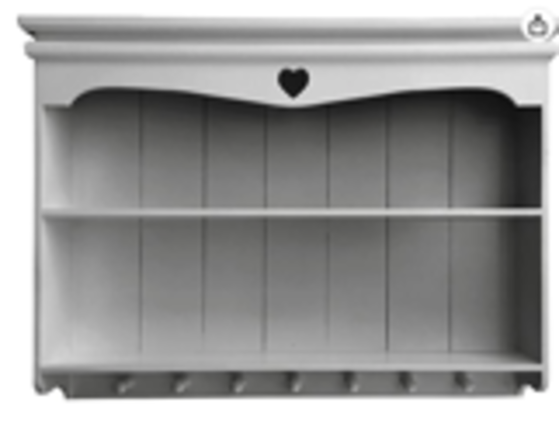 BRAND NEW WHITE MODERN LOVE HEART LARGE WALL UNIT (LA032-WH) S1P