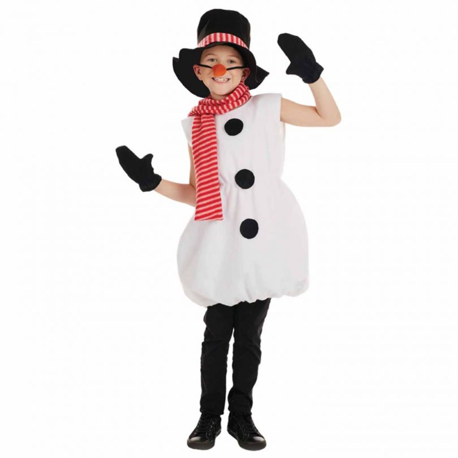 12x NEW PACKAGED Kids Snow Boy SIZE (M). Fancy Dress Outfit (BOX 105)