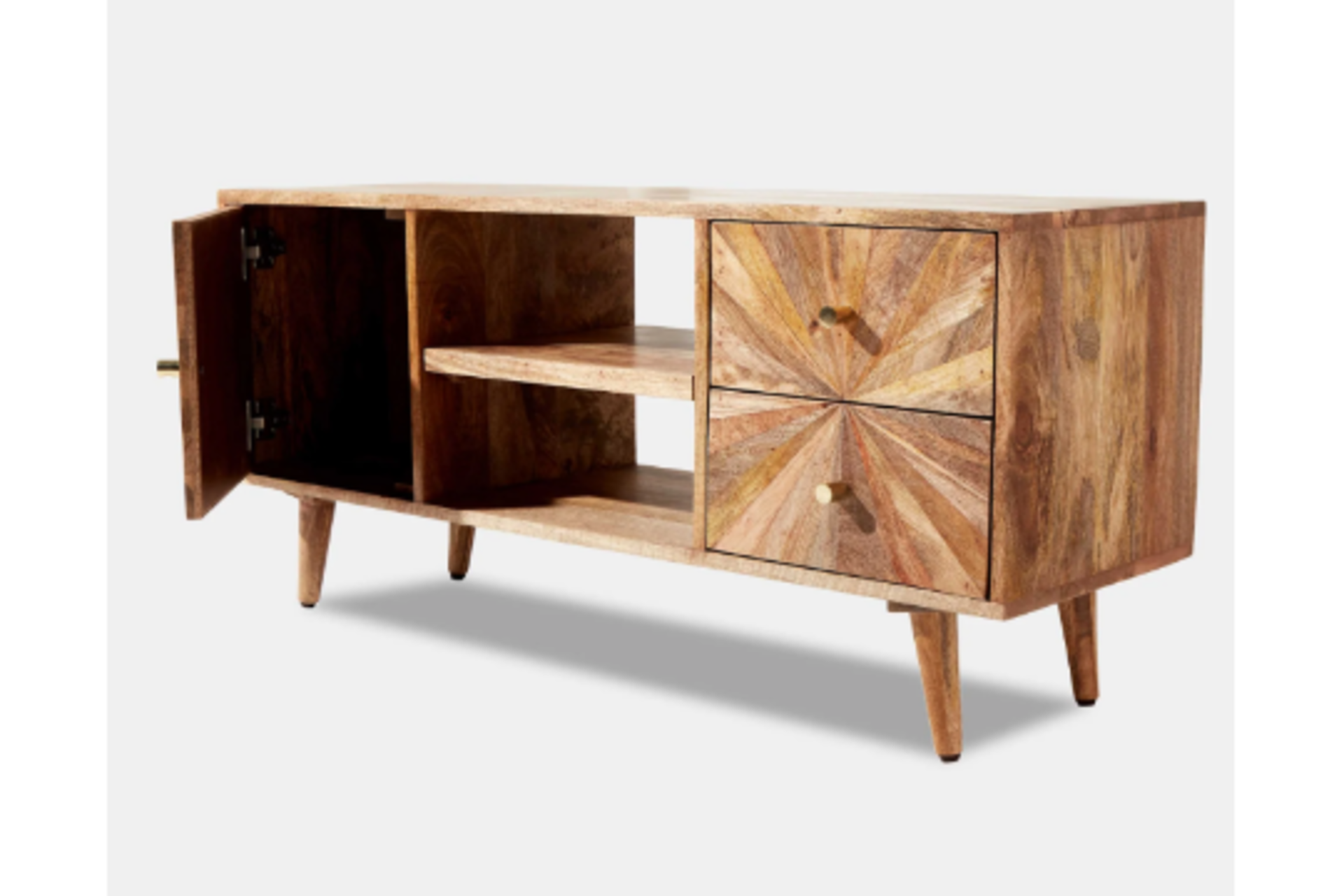 Florence TV Media Unit. RRP £449.00. - SR6. A warm oak-style finish perfectly compliments the - Image 2 of 2