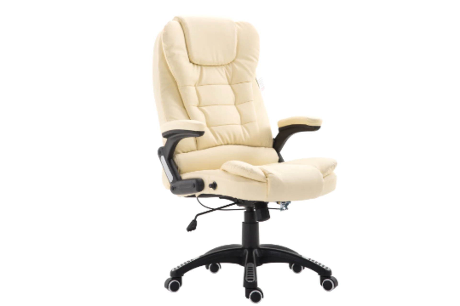 Executive Recline High Back Extra Padded Office Chair, MO17 Cream. RRP £189.99. - SR4. High back