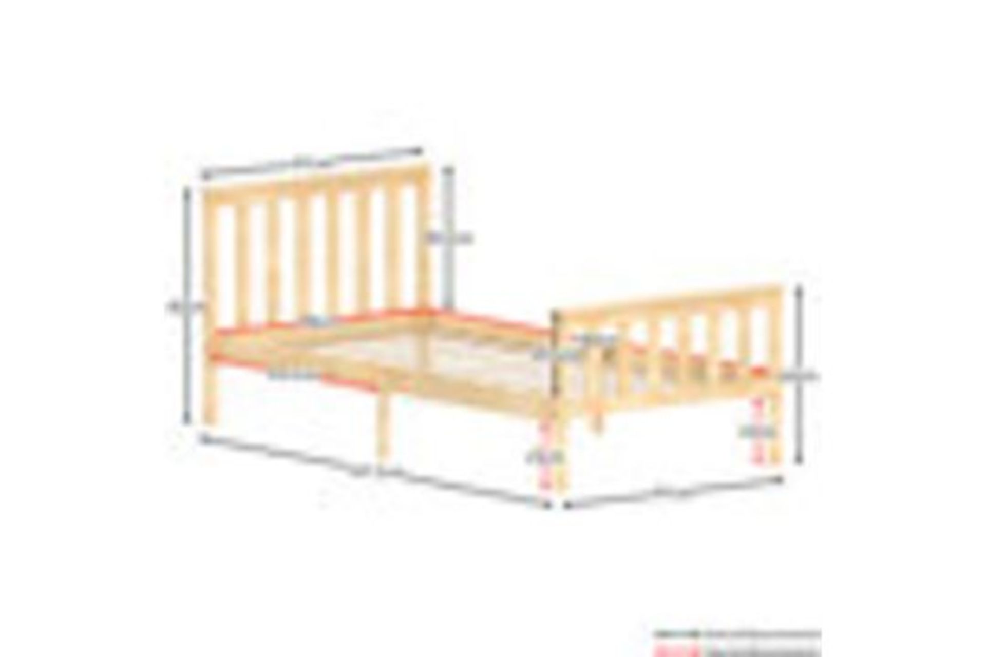 Vida Designs Milan Single Bed, Bed Frame, Solid Pine Wood, Headboard, Low Foot End, Bedroom