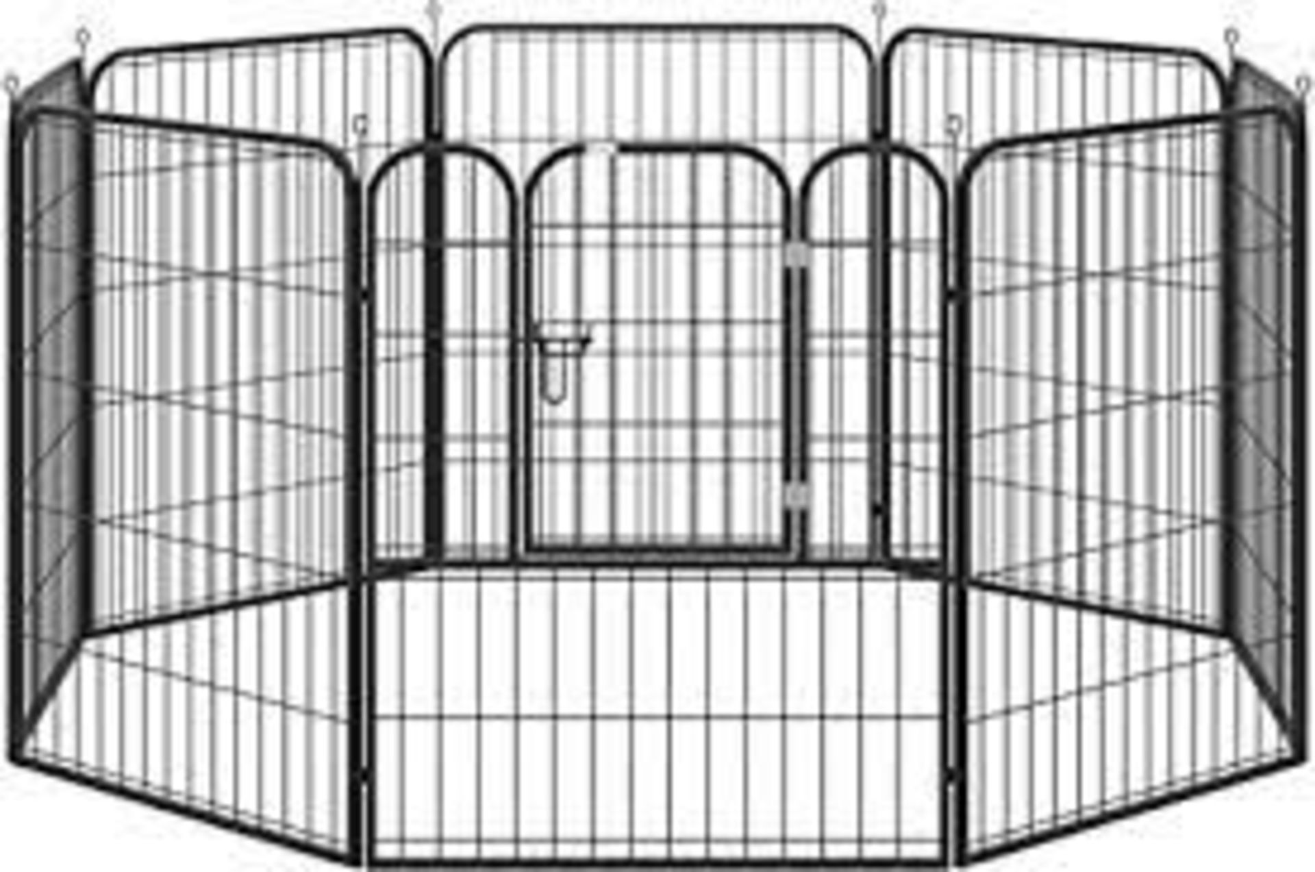 PawHut Heavy Duty 8 Panel Dog Play Pen Pet Playpen for Puppy Rabbit Enclosure Foldable Indoor