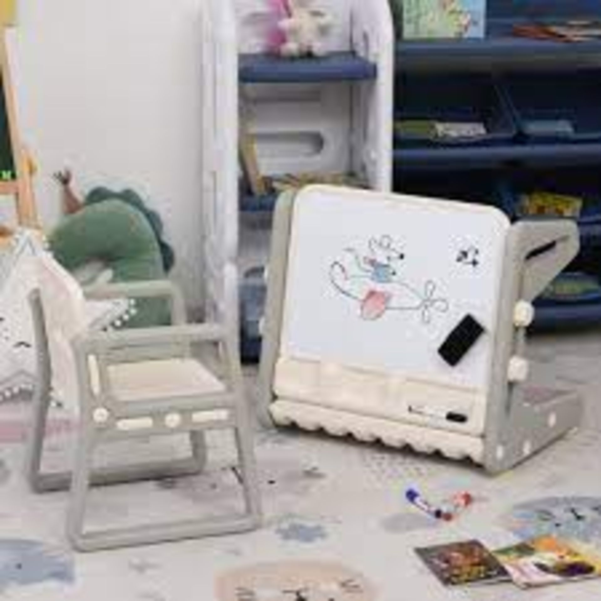 Toddlers 2-in-1 HDPE Eraser Board Table & Chair Set - SR4. Home learning, made fun. Go for this