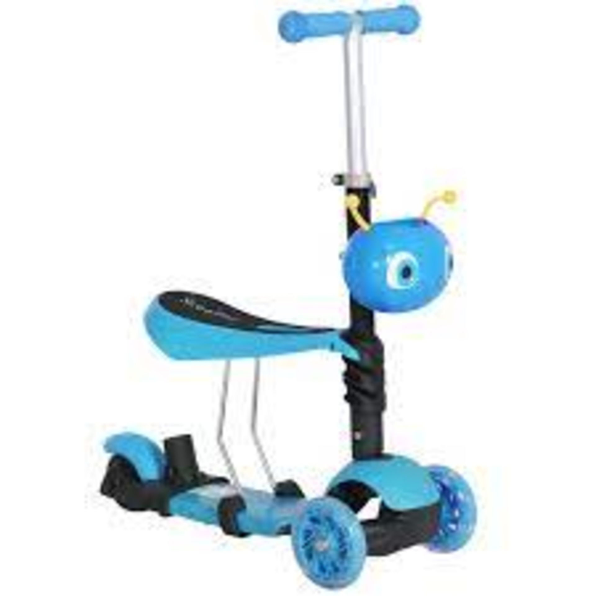 5-in-1 Kids Kick Scooter W/Removable Seat-Blue. - SR4. MULTI-FUNCTION: With removable seat and