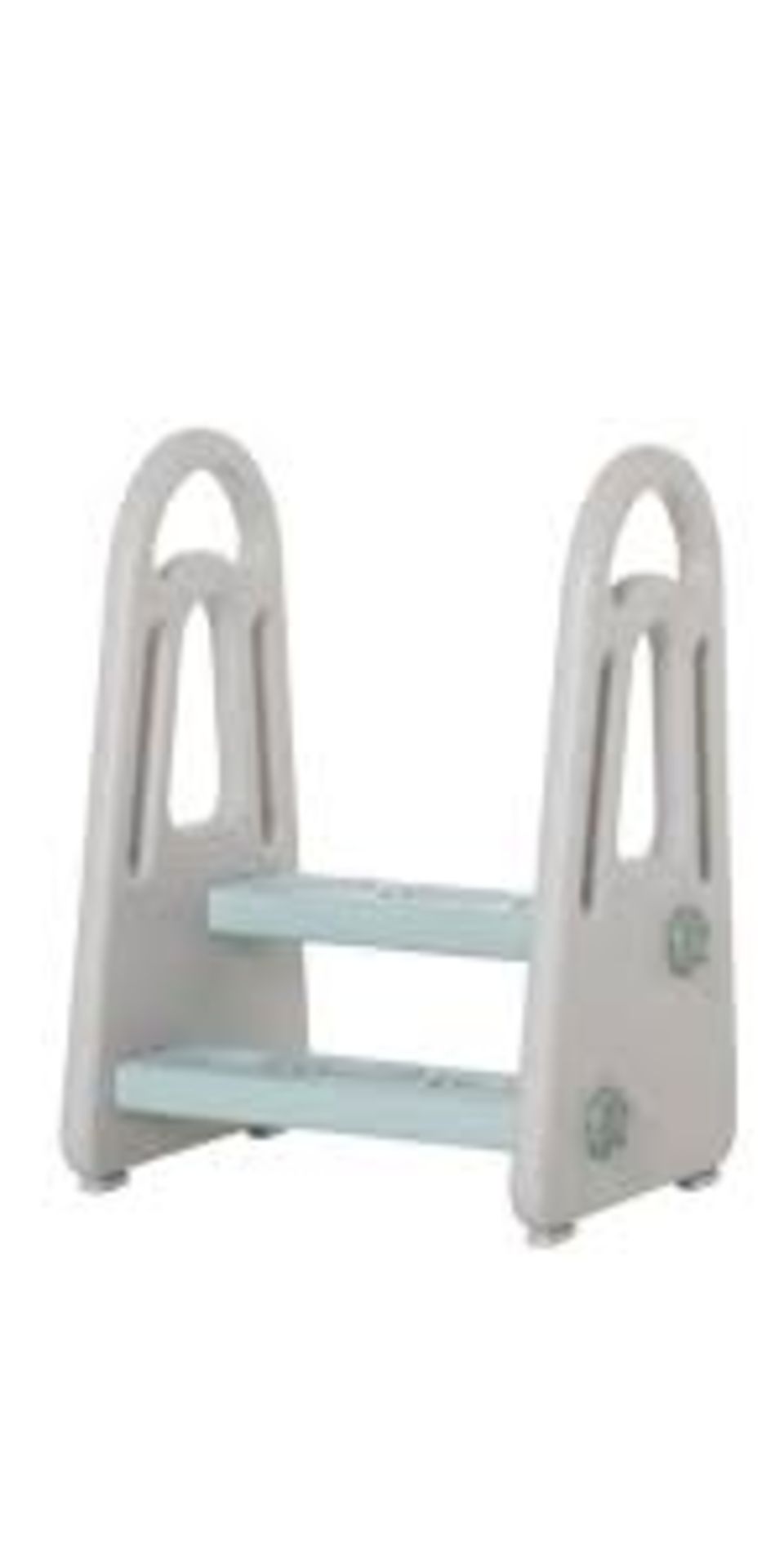 Kids Two-Step Stool with Handles – Blue & Grey. - SR4. STABLE AND DURABLE: A reliable pyramid frame