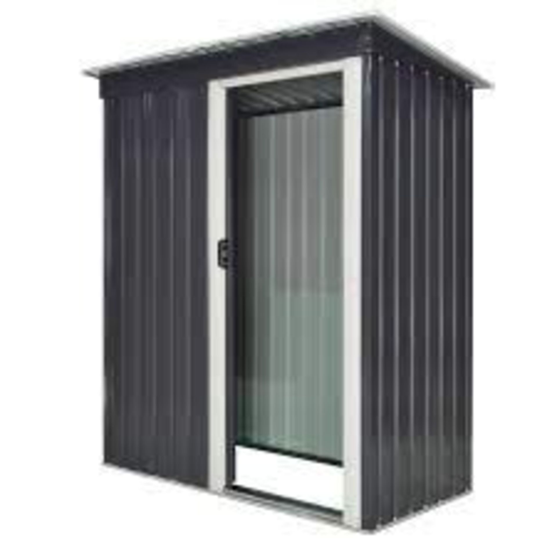 2 x 3ft Garden Storage Shed with Sliding Door and Sloped Roof Outdoor Equipment Tool Backyard,